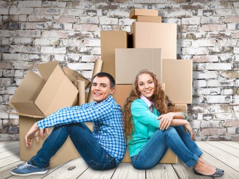 Loading belongings for a central London house move in Mayfair