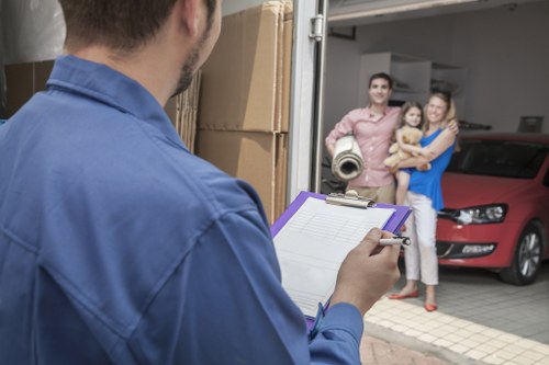 Careful handling of furniture in a central London property with narrow access