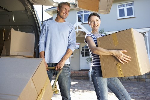 Removal van positioned for loading near central Mayfair properties